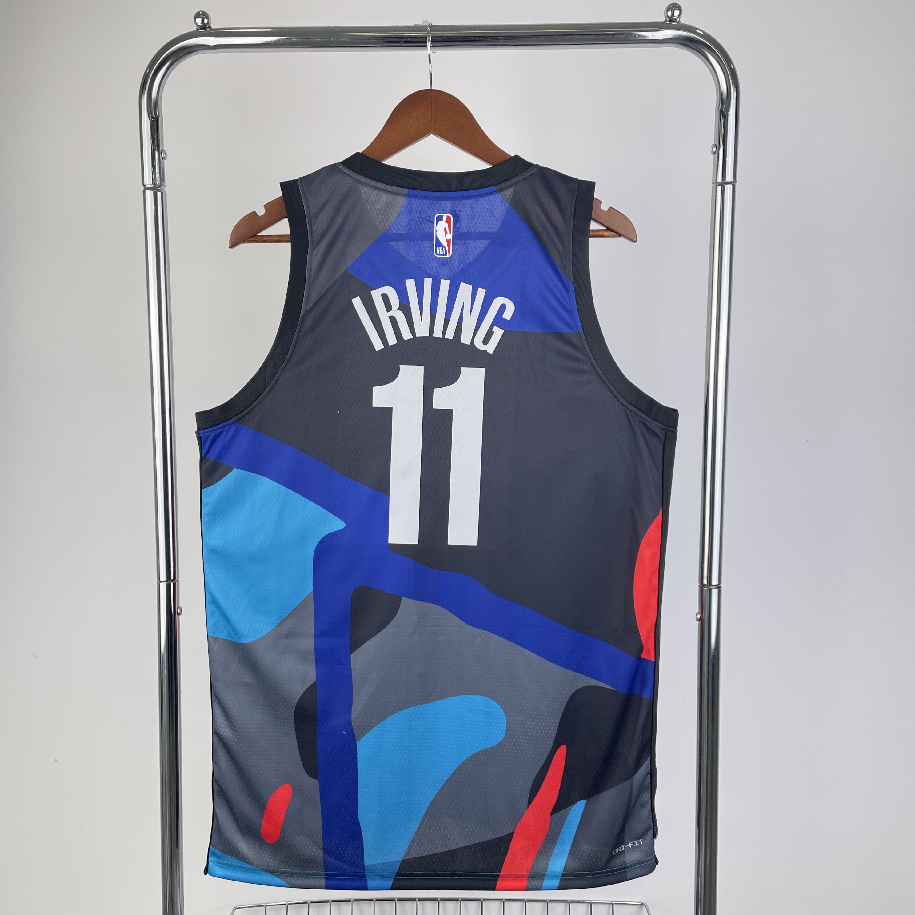 Men Brooklyn Nets 11 Irving Black City Edition 2024 Nike NBA Jersey